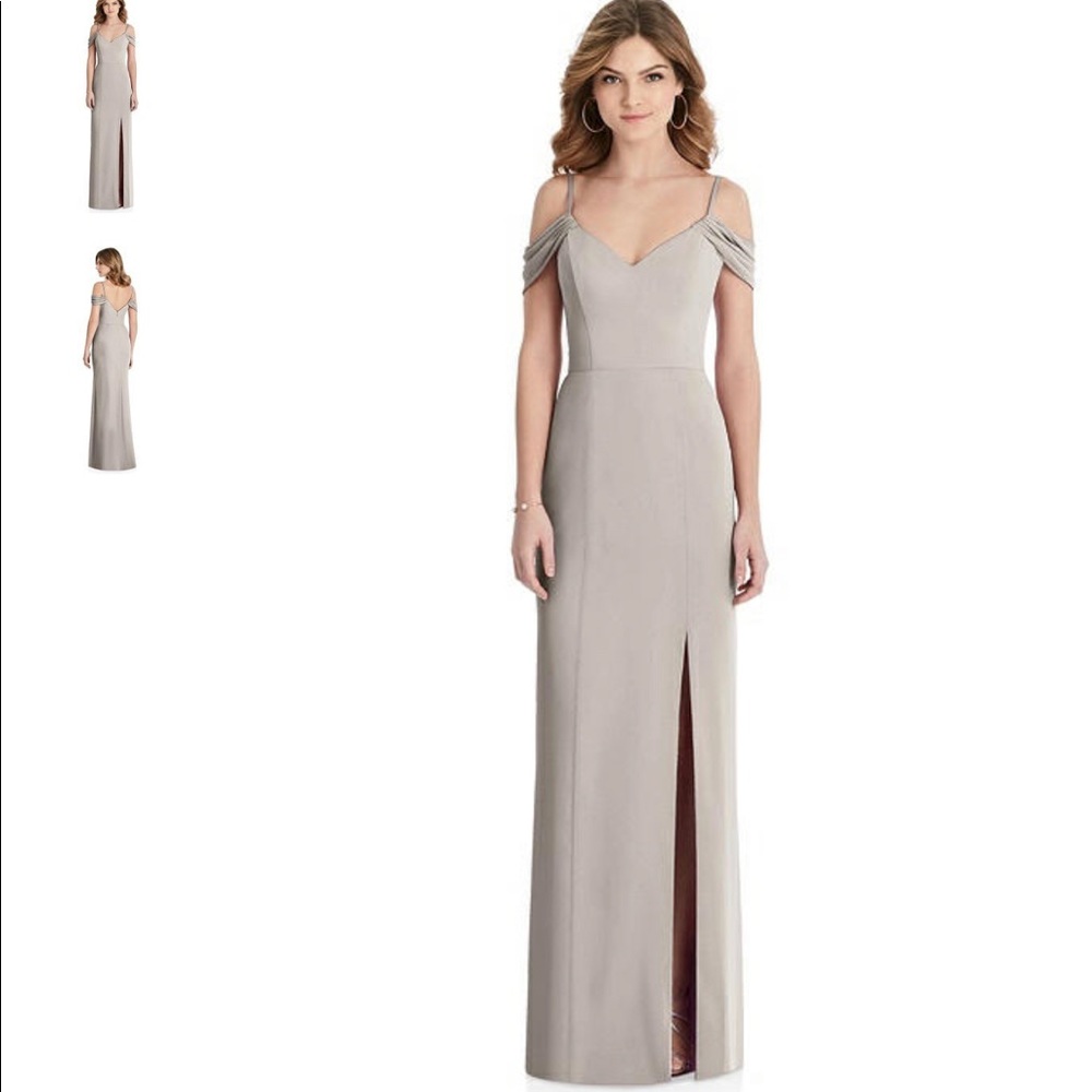 After Six Dessy Taupe Bridesmaids Dress 10 L BNWT